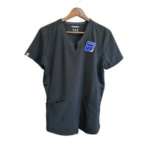 Scrubstar Premium Scrub Top Medical Uniforms Women's Medium Black Workwear